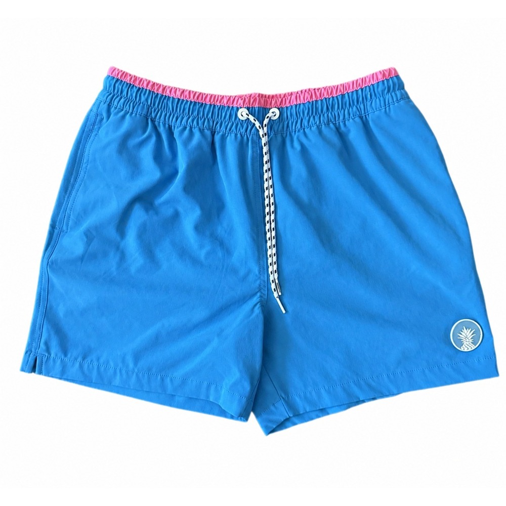 Chubbies Swim Trunks Men Medium Blue Lined Swim Shorts